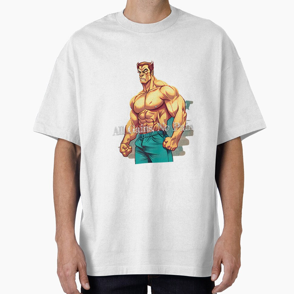 All Gains, No PainDesignBodybuilding Fitness Gym - Adult & Kids T-Shirts, Sweatshirts & Hoodies apparel design preview 1