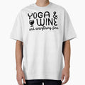 Yoga And Wine Everything Fine by m95sim - Adult & Kids T-Shirts, Sweatshirts & Hoodies apparel design preview 1