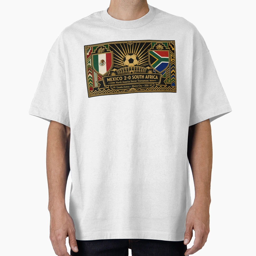 Deco Art Mexico Vs South Africa Soccer T-Shirt - Aesthetic Graphic Unisex - T-Shirt, Sweatshirt, Hoodie