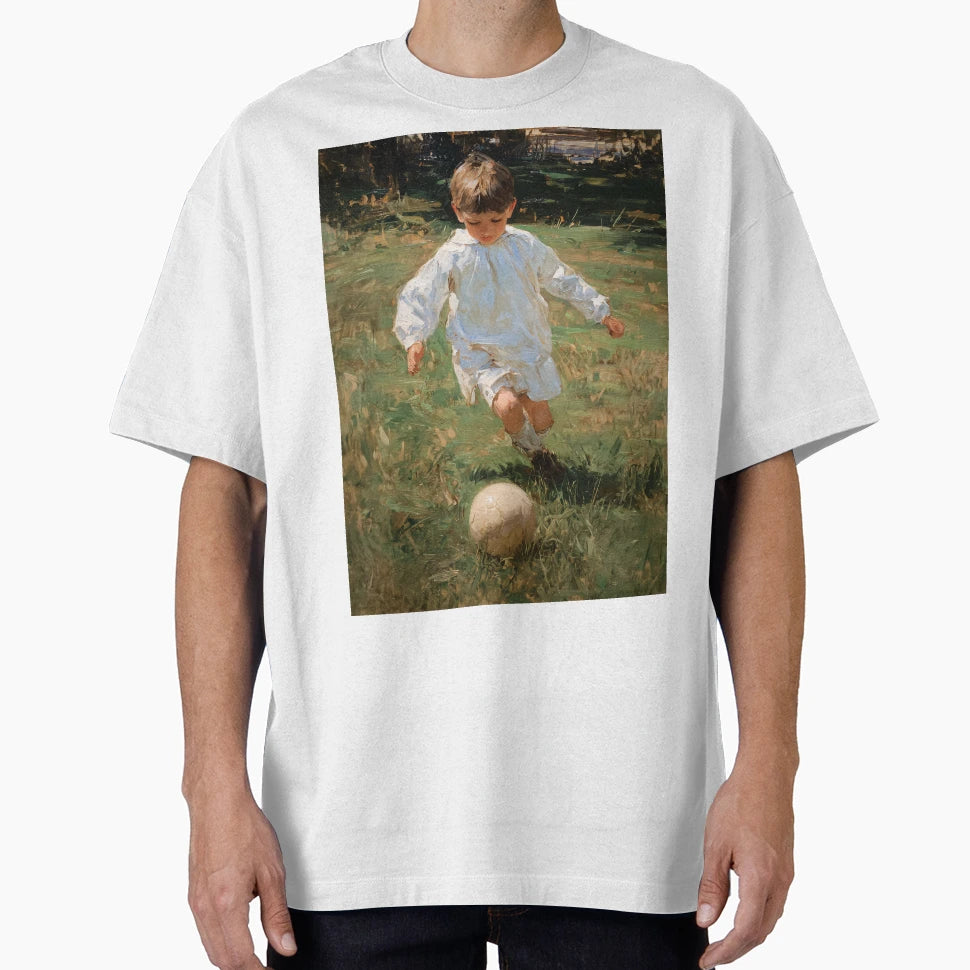 Young Playing Soccer T-Shirt - Novelty Apparel for Adults - T-Shirt, Sweatshirt, Hoodie