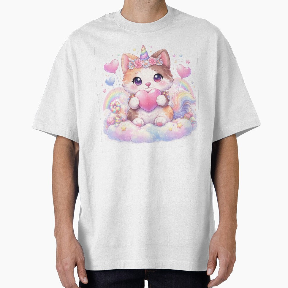 Kawaii Unicorn Kitten Cute Magical Pastel Fantasy by - Adult & Kids T-Shirts, Sweatshirts & Hoodies apparel design preview 1