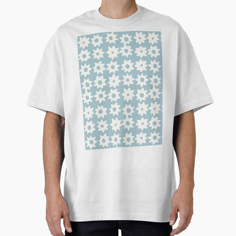 BOHO STAR PATTERN TEAL GREY by blomastudios - Adult & Kids T-Shirts, Sweatshirts & Hoodies apparel design preview 1