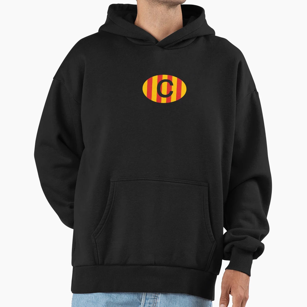 Catalunya C Oval Badge Catalonia Hoodie - Minimalist Print for Adults - T-Shirt, Sweatshirt, Hoodie