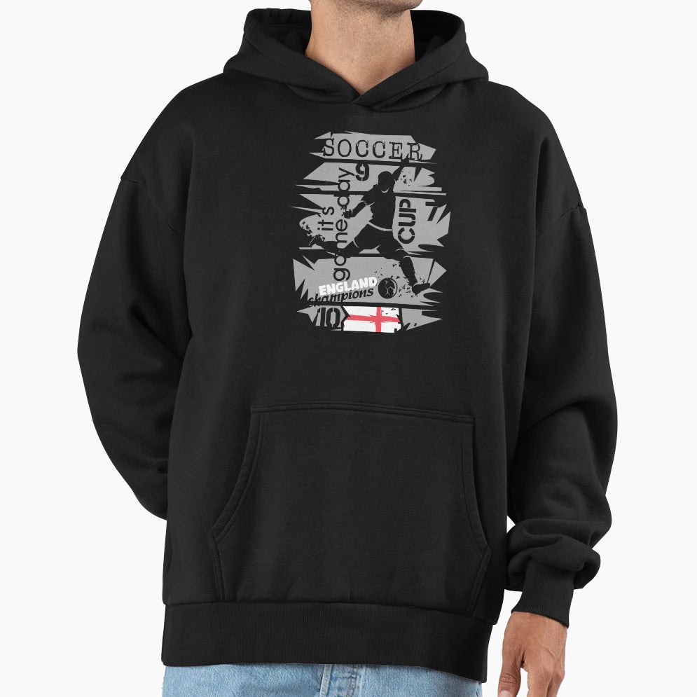 Football England Goal Shot Ball Hoodie - Novelty Apparel Men Women - T-Shirt, Sweatshirt, Hoodie