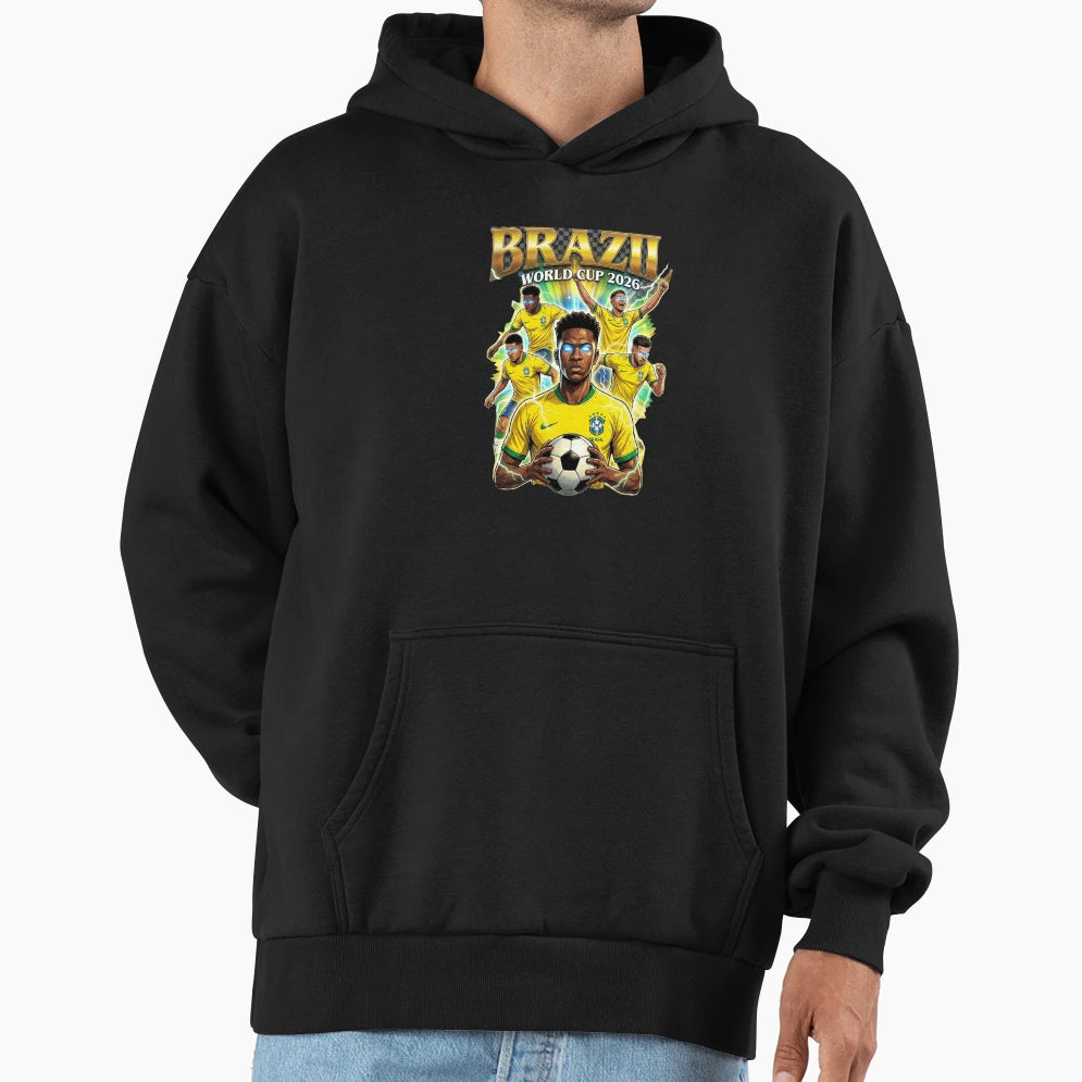 Brazil Football Club World Cup 2026 Hoodie - Graphic Print Unisex - T-Shirt, Sweatshirt, Hoodie