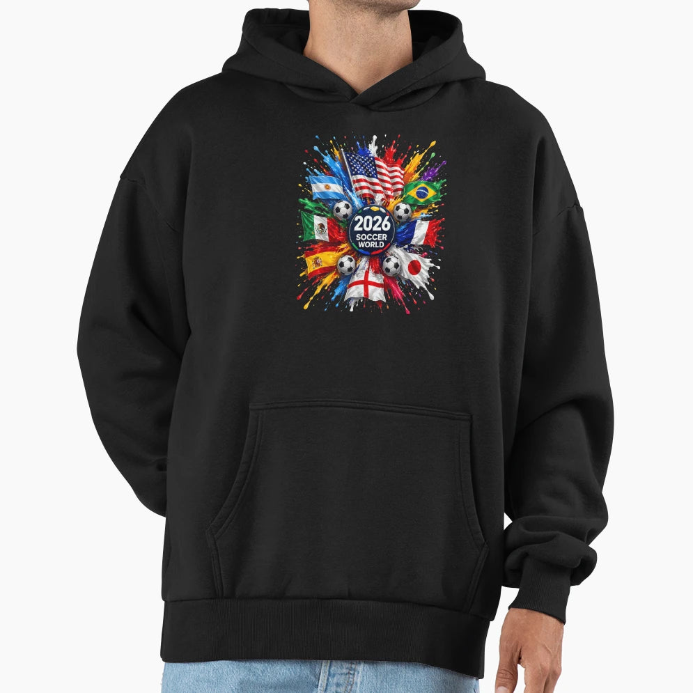 2026 Soccer World Championship Hoodie - Aesthetic Graphic for Adults - T-Shirt, Sweatshirt, Hoodie