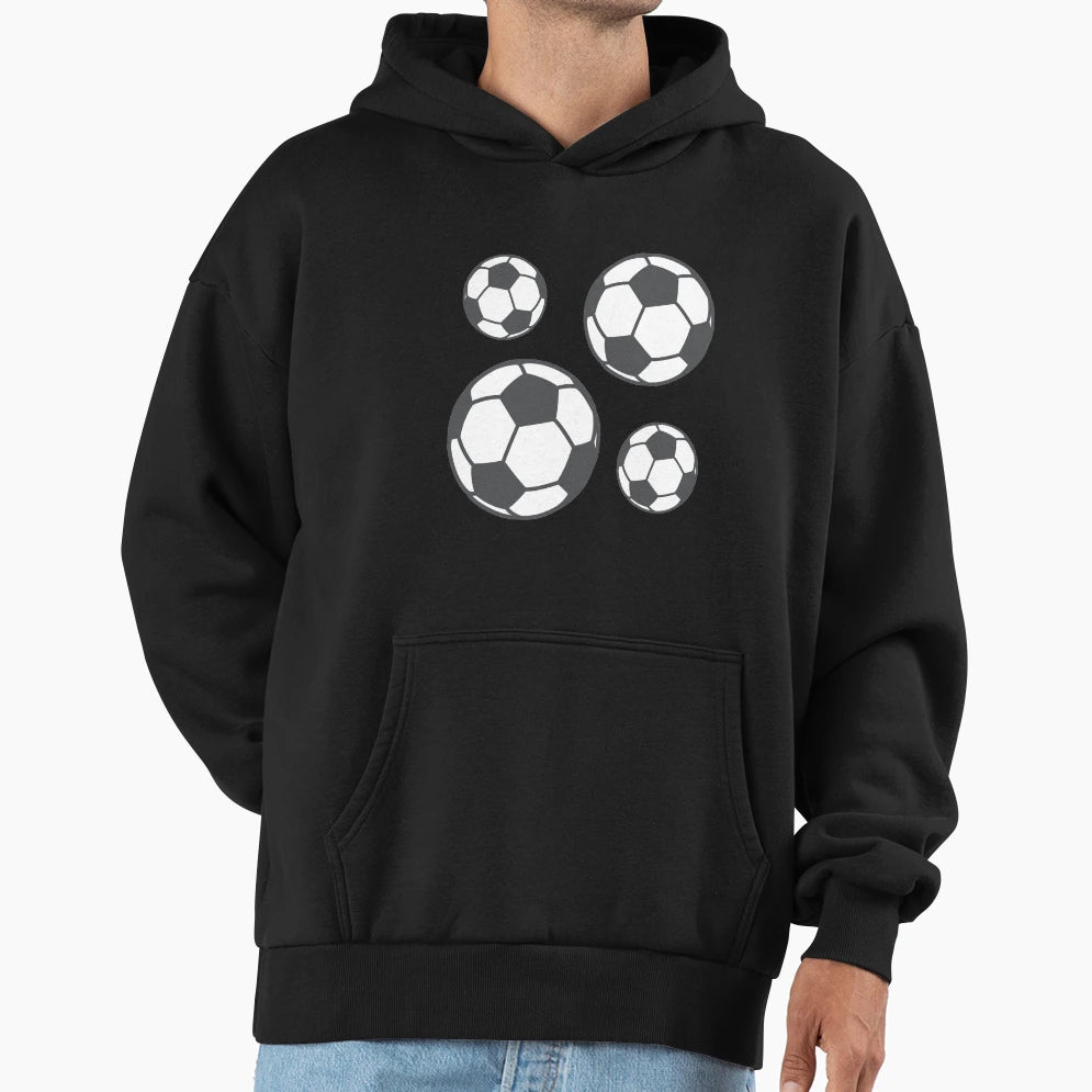 Soccer Balls Set 4 Hoodie - Trendy Graphic Men Women - T-Shirt, Sweatshirt, Hoodie