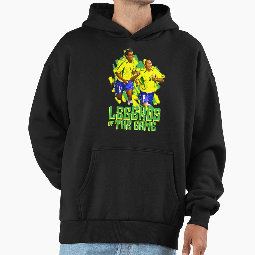 Ronaldinho And Ronaldo Brazil Football Hoodie - Trendy Graphic Men Women - T-Shirt, Sweatshirt, Hoodie