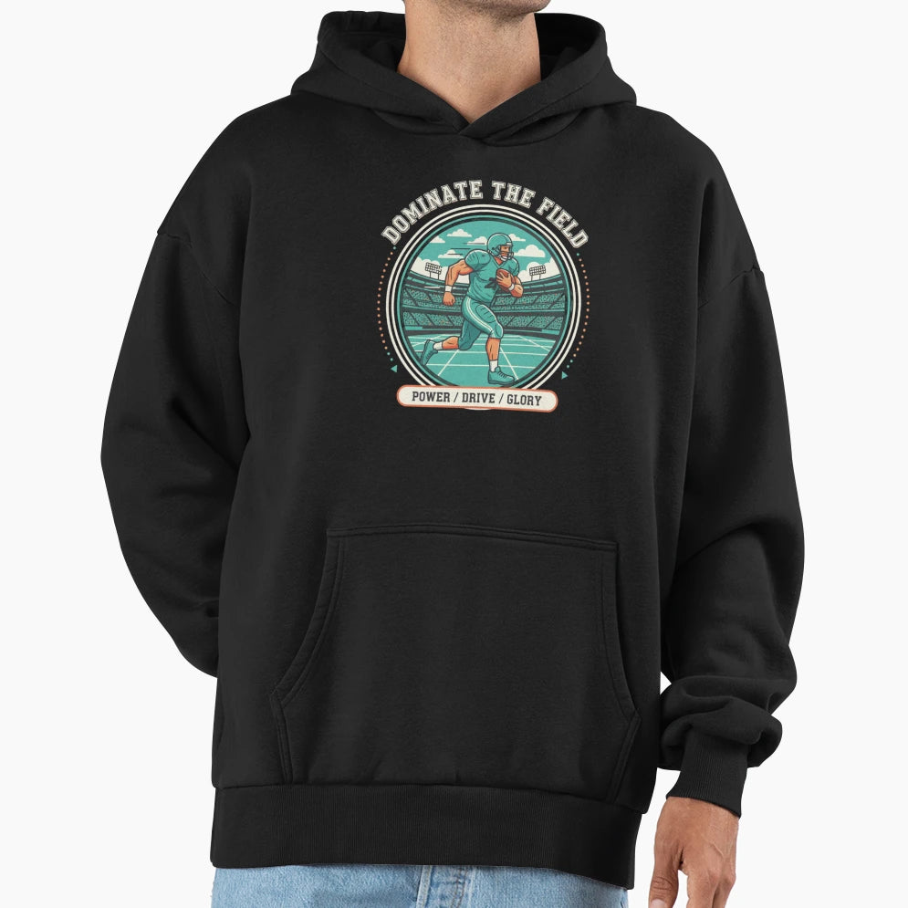 American Football Dominates Field Hoodie - Trendy Graphic Men Women - T-Shirt, Sweatshirt, Hoodie