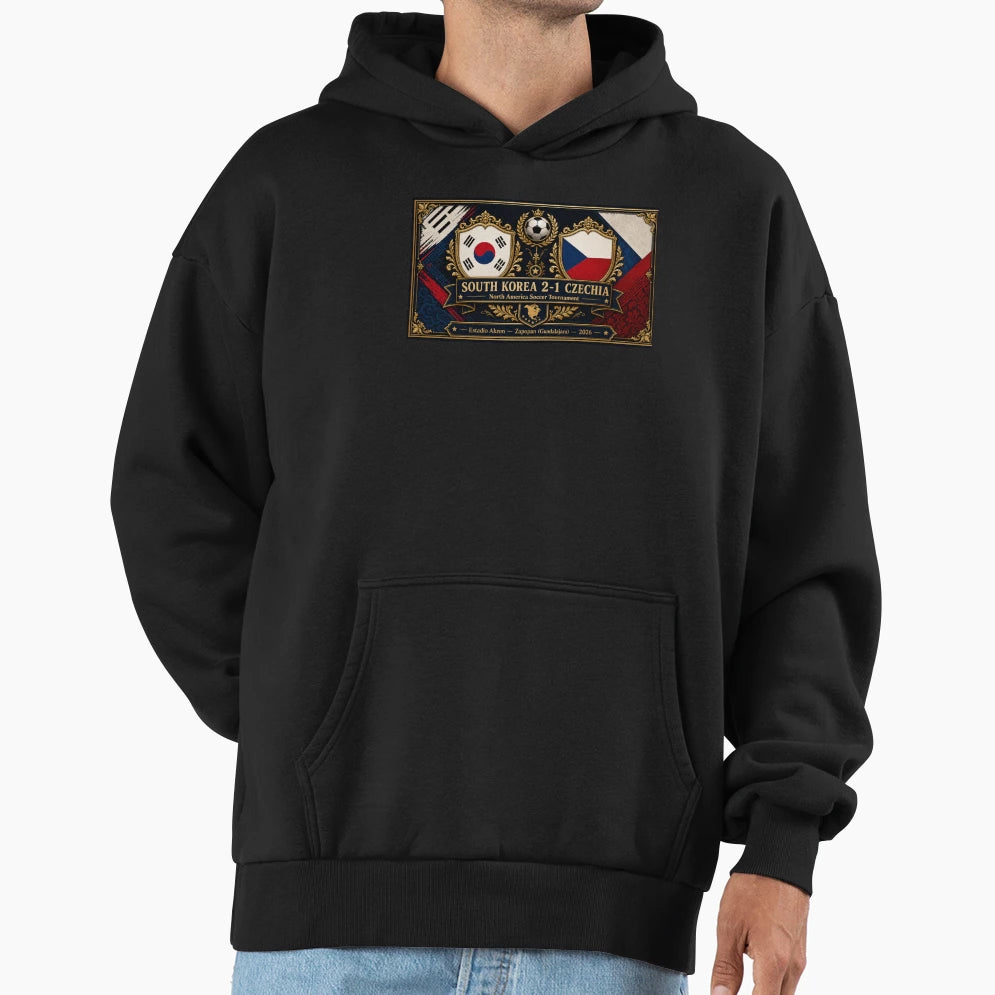 Arwork South Korea Vs Czechia Soccer Hoodie - Trendy Graphic for Adults - T-Shirt, Sweatshirt, Hoodie