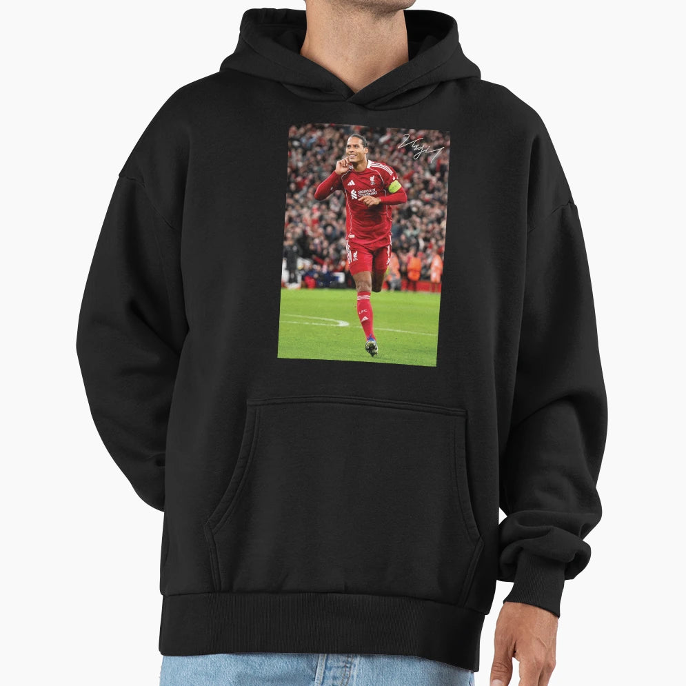 Virgil Van Dijk Hoodie - Novelty Apparel for Adults - T-Shirt, Sweatshirt, Hoodie