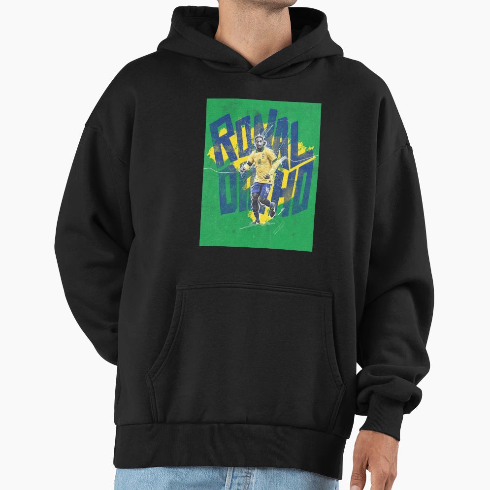 Wallpaper Ronaldinho Art Hoodie - Fun Novelty Design Men Women - T-Shirt, Sweatshirt, Hoodie