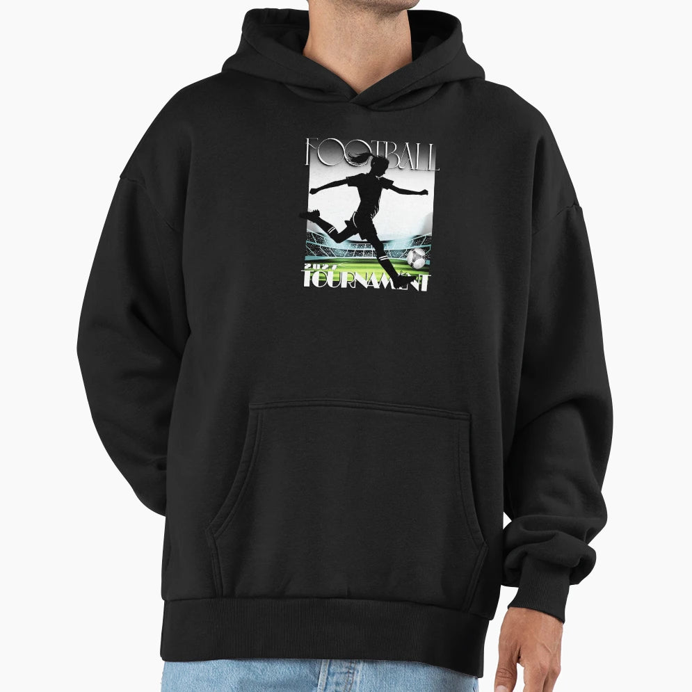 Womens Football 2027 Tournament Silhouette Hoodie - Graphic Print Men Women - T-Shirt, Sweatshirt, Hoodie