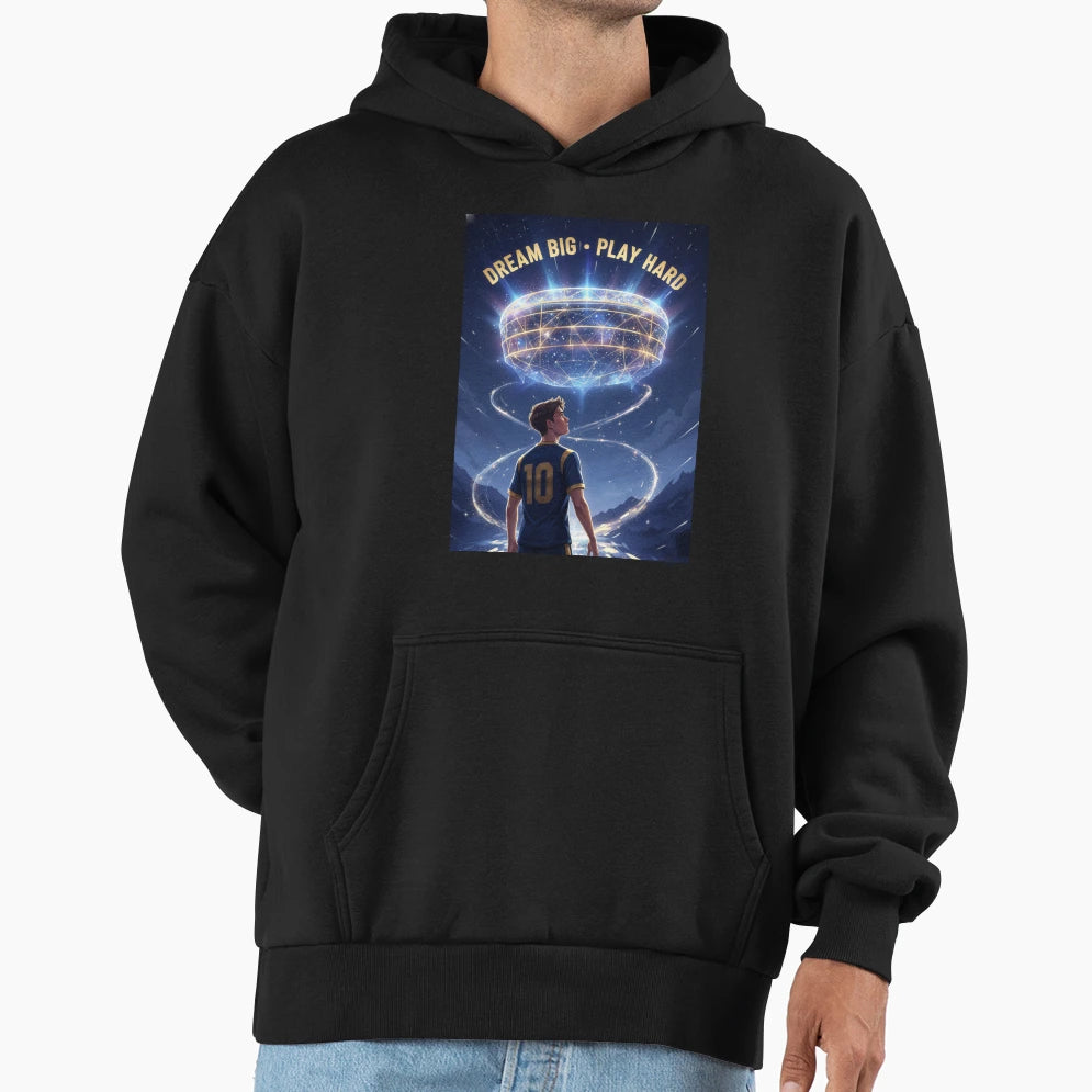 Future Football Star Chasing Greatness Hoodie - Unique Graphic Unisex - T-Shirt, Sweatshirt, Hoodie