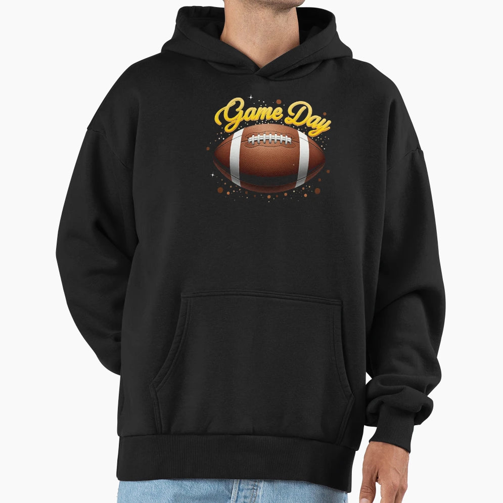 Game Day Football Bling Bling Football Hoodie - Unique Graphic for Adults - T-Shirt, Sweatshirt, Hoodie