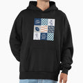 Football Blue Navy Pattern Hoodie - Novelty Apparel for Adults - T-Shirt, Sweatshirt, Hoodie