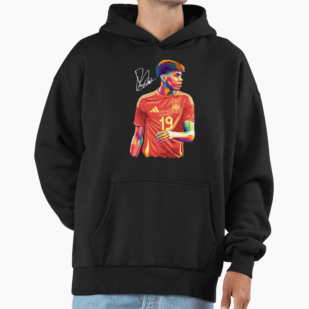 Lamine Yamal Pop Art Hoodie - Aesthetic Graphic for Adults - T-Shirt, Sweatshirt, Hoodie