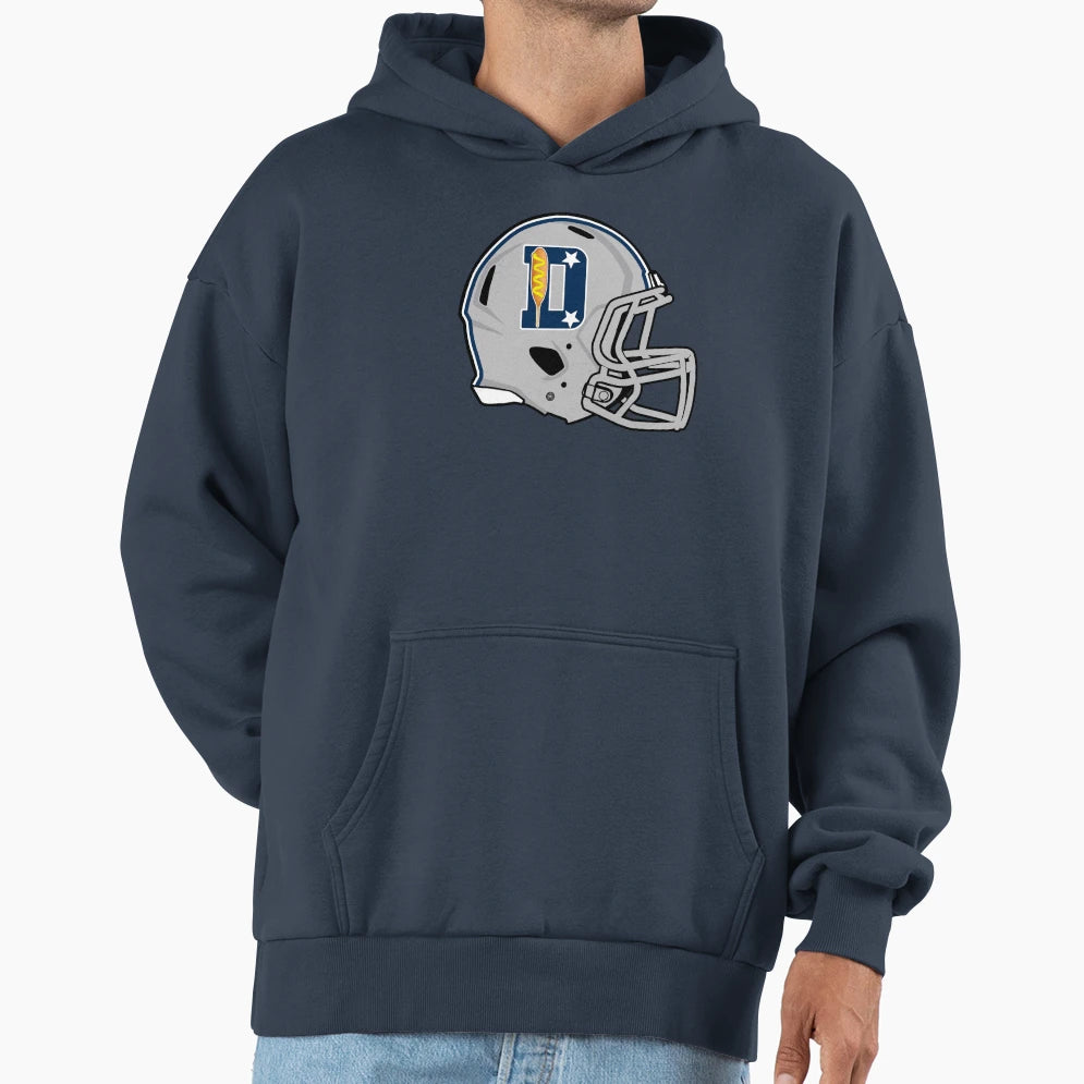 Dallas Corn Dogs Modern Helmet Hoodie - Minimalist Print for Adults - T-Shirt, Sweatshirt, Hoodie