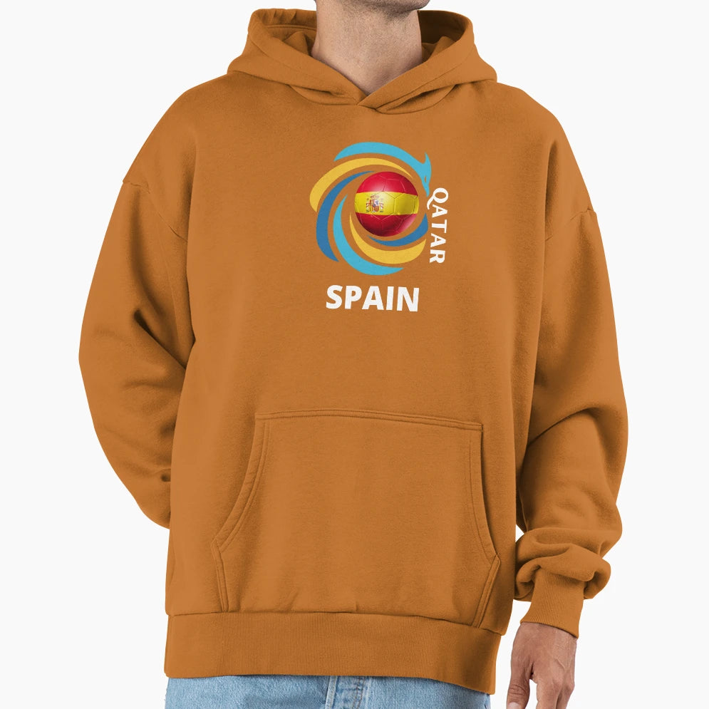 Qatar Football Soccer Team Spain Hoodie - Streetwear Style for Adults - T-Shirt, Sweatshirt, Hoodie