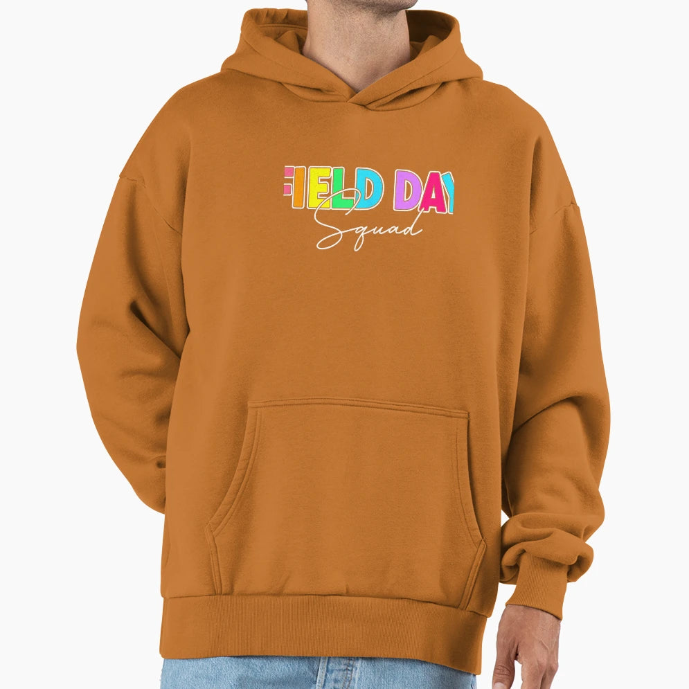 Field Day Squad Teacher First Last Day T-Shirt - Custom Art Print Unisex - T-Shirt, Sweatshirt, Hoodie