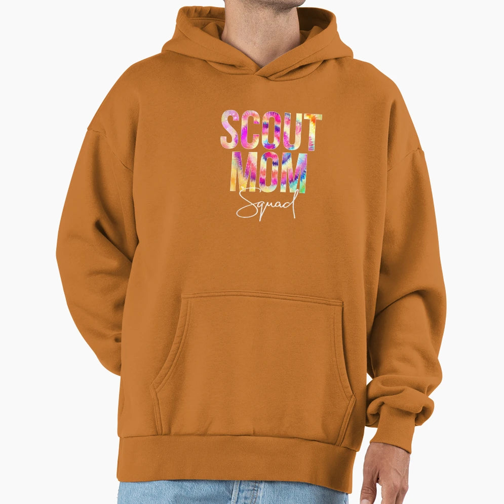 Scout Mom Squad Tie Dye Back To School T-Shirt - Trendy Graphic Unisex - T-Shirt, Sweatshirt, Hoodie