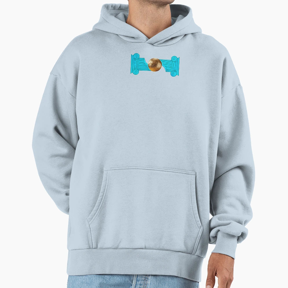 Regal Golden Football Soccer Ball Hoodie - Minimalist Print for Adults - T-Shirt, Sweatshirt, Hoodie