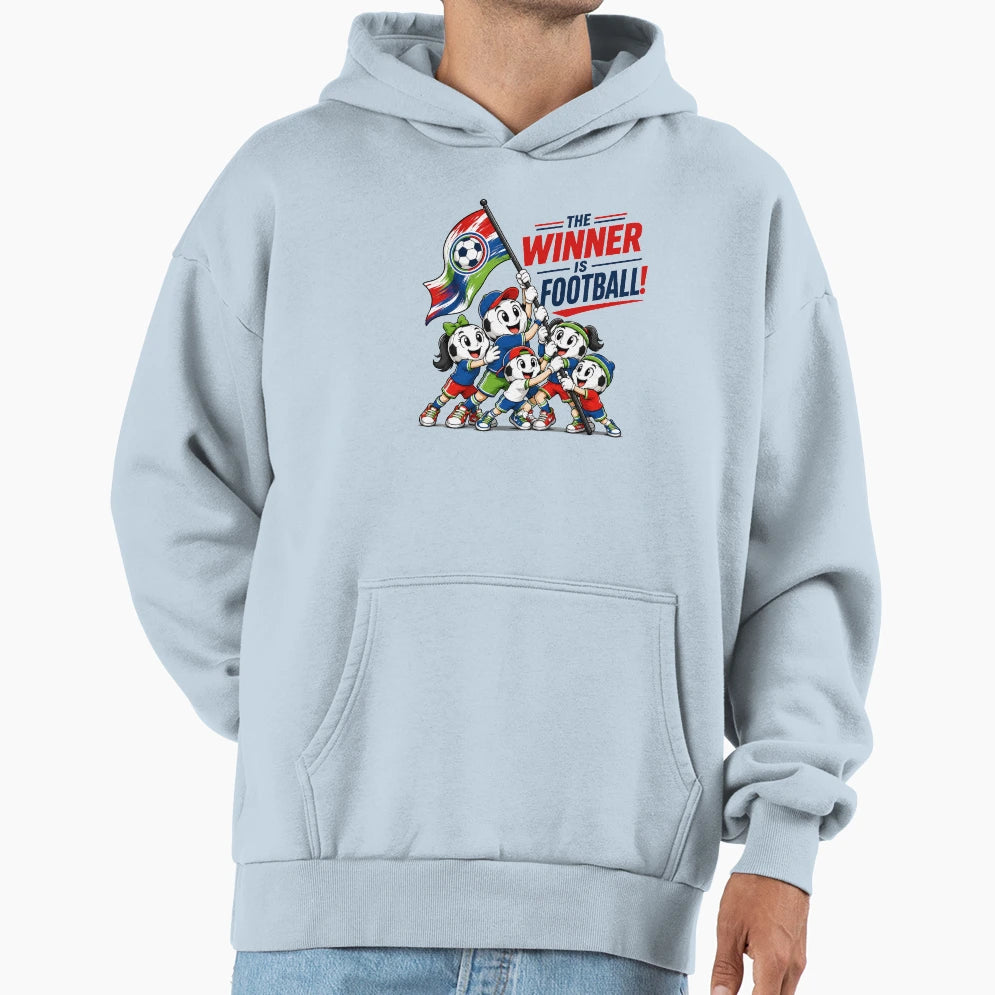 Football Is Winner Hoodie - Minimalist Print for Adults - T-Shirt, Sweatshirt, Hoodie