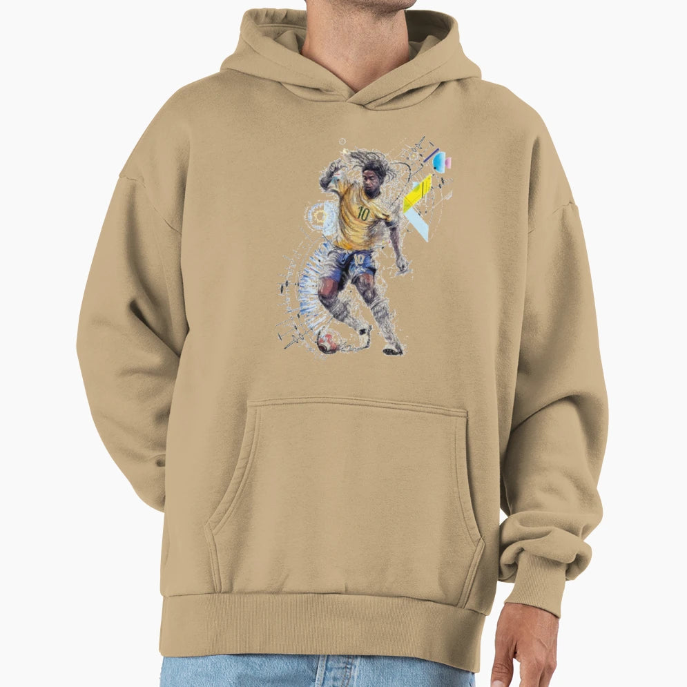 Ronaldinho Playmaker Footballer Hoodie - Casual Everyday Wear Men Women - T-Shirt, Sweatshirt, Hoodie