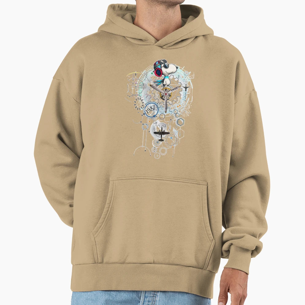 Dreamy Snoopy Dog Flying Hoodie - Fun Novelty Design Unisex - T-Shirt, Sweatshirt, Hoodie