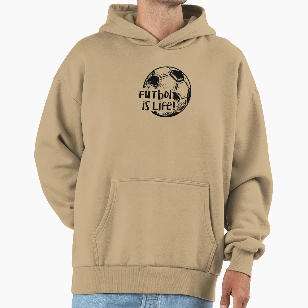 Futbol Is Life Hoodie - Graphic Print for Adults - T-Shirt, Sweatshirt, Hoodie