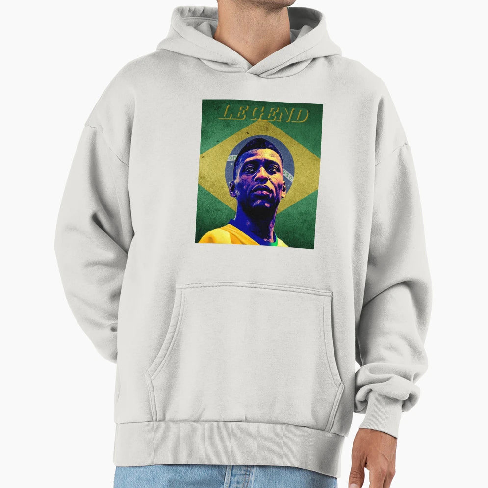Pele Football Legend Hoodie - Novelty Apparel Men Women - T-Shirt, Sweatshirt, Hoodie