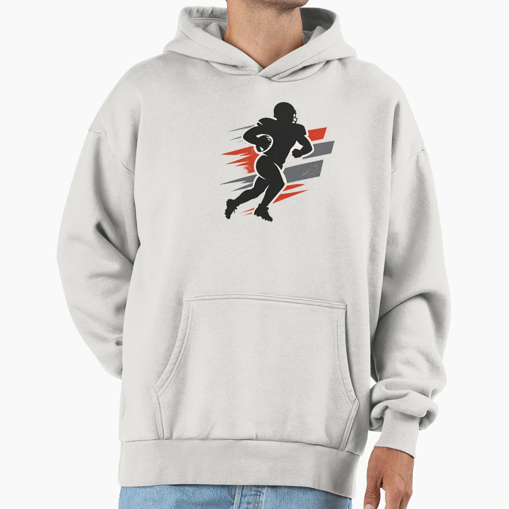 Running Football Player Silhouette T-Shirt - Aesthetic Graphic Men Women - T-Shirt, Sweatshirt, Hoodie