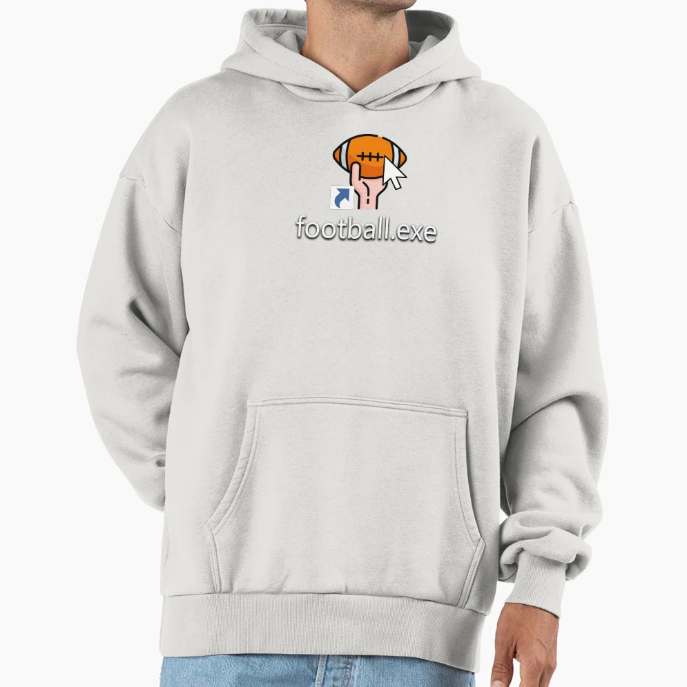 Football Exe Desktop Shortcut Pointer Hoodie - Novelty Apparel Unisex - T-Shirt, Sweatshirt, Hoodie