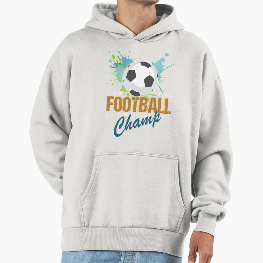 Football Champ Hoodie - Custom Art Print for Adults - T-Shirt, Sweatshirt, Hoodie