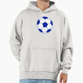 Soccer Ball Blue Hoodie - Minimalist Print Men Women - T-Shirt, Sweatshirt, Hoodie