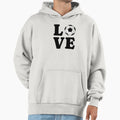 Love Soccer Hoodie - Fun Novelty Design Men Women - T-Shirt, Sweatshirt, Hoodie