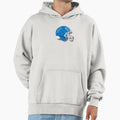Blue American Football Helmet Hoodie - Novelty Apparel Men Women - T-Shirt, Sweatshirt, Hoodie