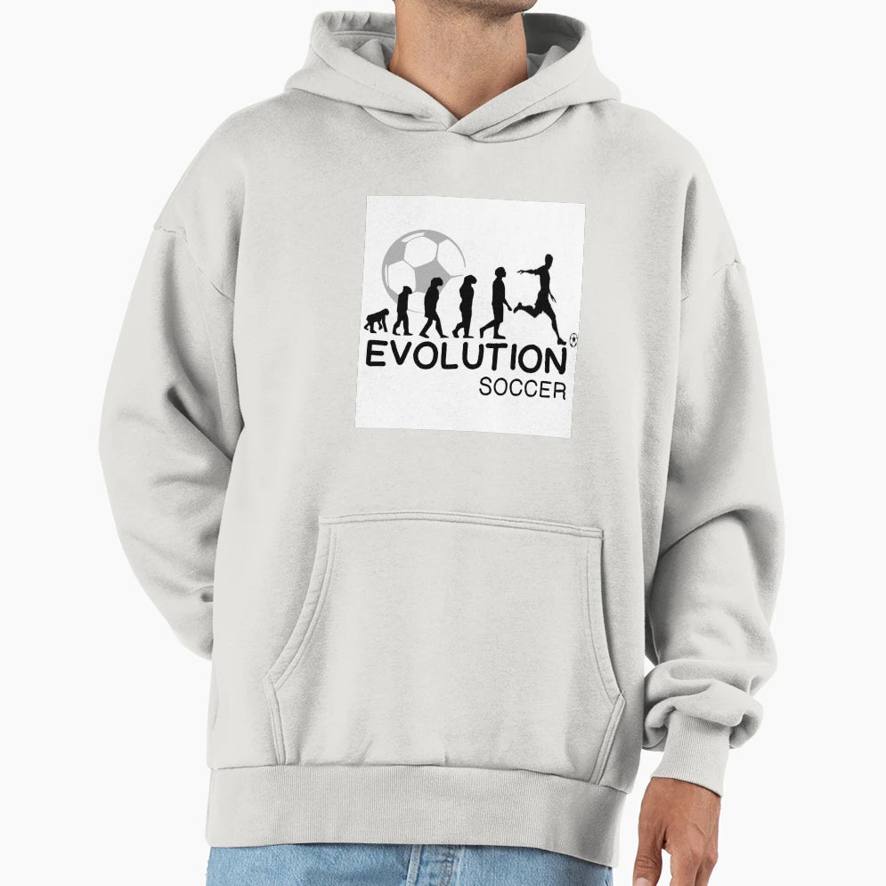 Evolution Soccer Hoodie - Minimalist Print for Adults - T-Shirt, Sweatshirt, Hoodie