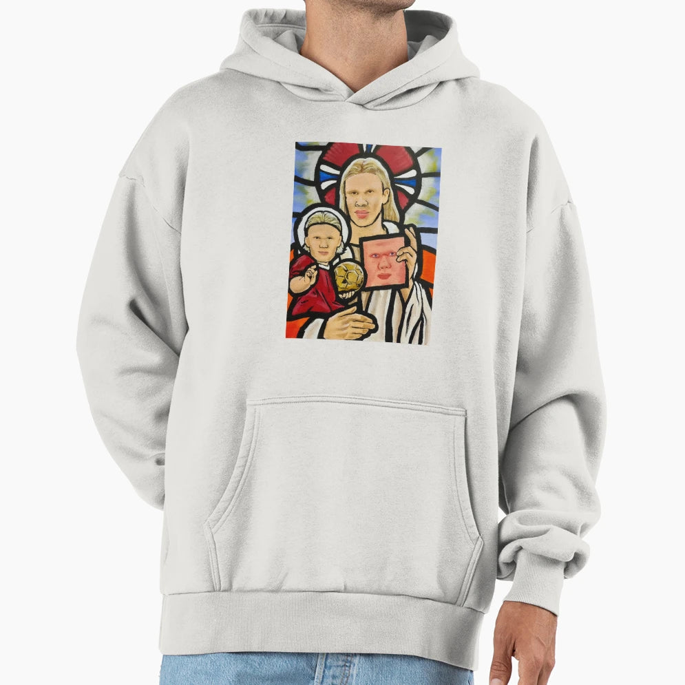 Stained Glass Window Haaland Hoodie - Novelty Apparel Unisex - T-Shirt, Sweatshirt, Hoodie