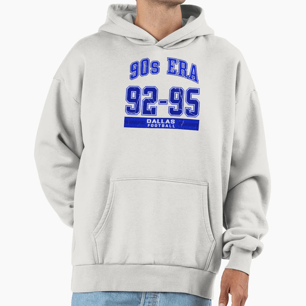 90S Dallas Football Era 1992 1995 Texas Hoodie - Unique Graphic Men Women - T-Shirt, Sweatshirt, Hoodie