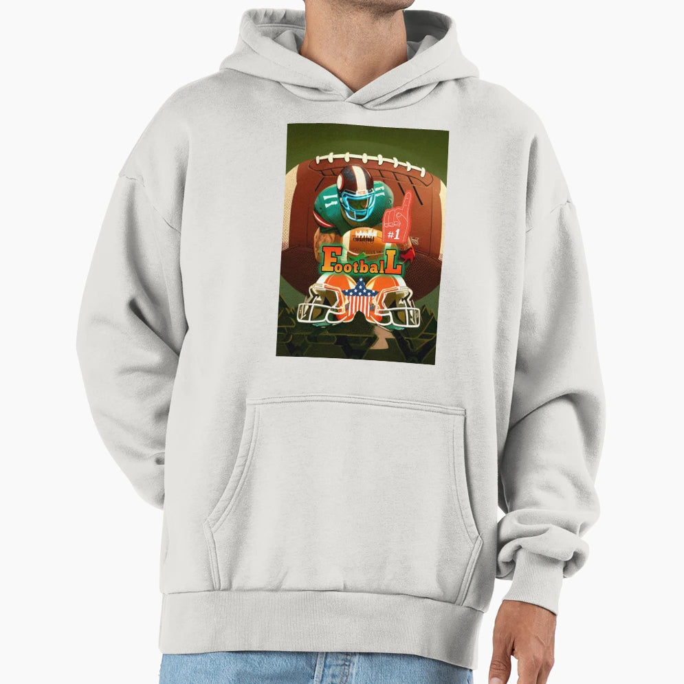 Generic American Football Lover Logo Hoodie - Aesthetic Graphic Unisex - T-Shirt, Sweatshirt, Hoodie