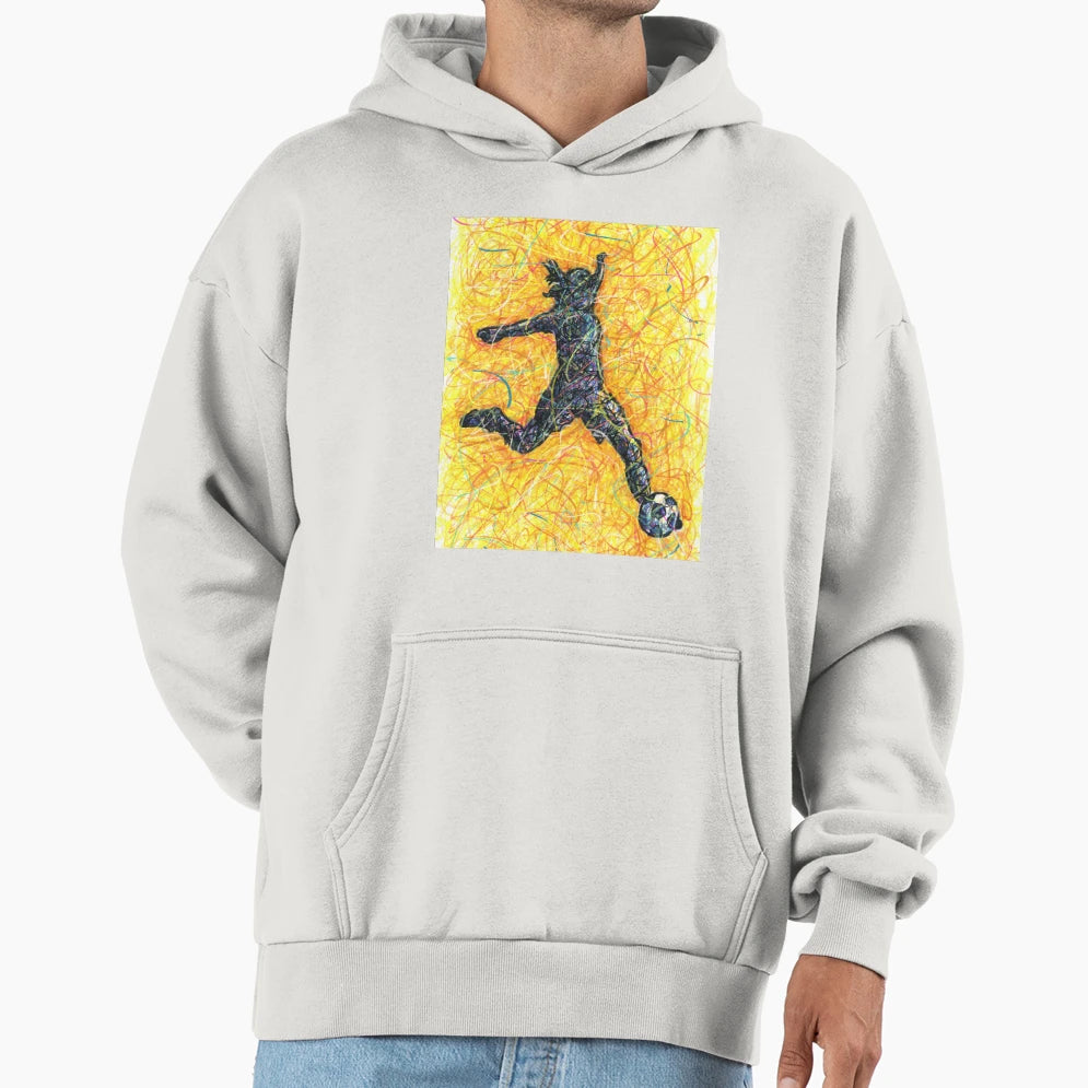 Soccer Ball Pattern Hoodie - Custom Art Print for Adults - T-Shirt, Sweatshirt, Hoodie