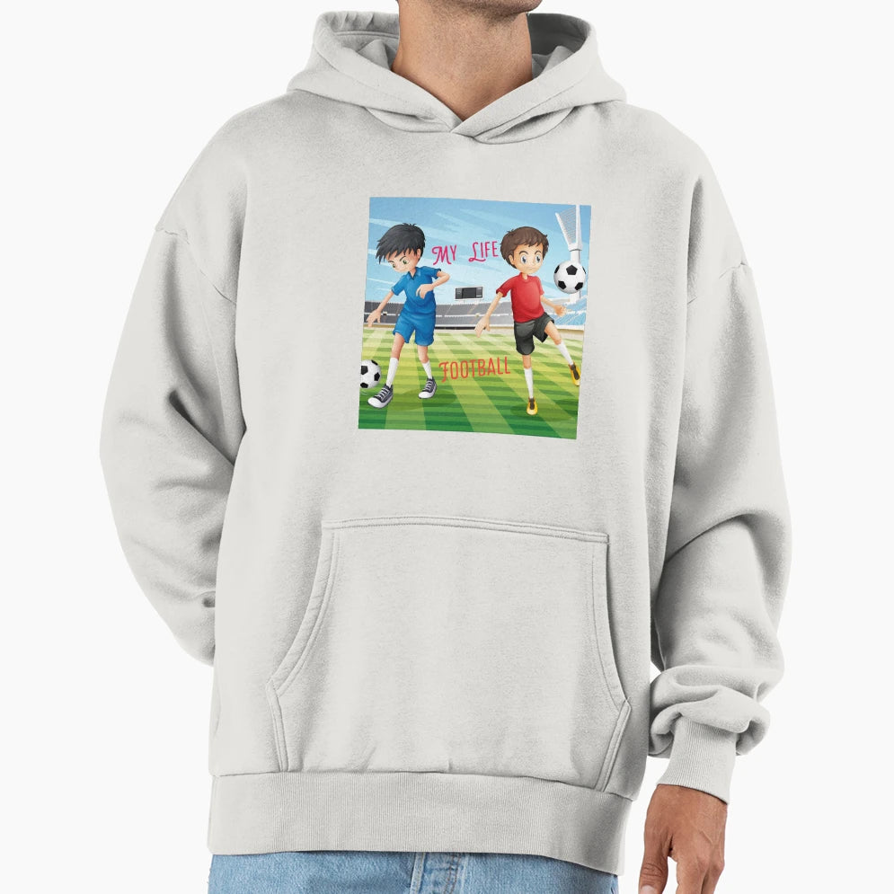 Football Creative Hoodie - Minimalist Print Unisex - T-Shirt, Sweatshirt, Hoodie