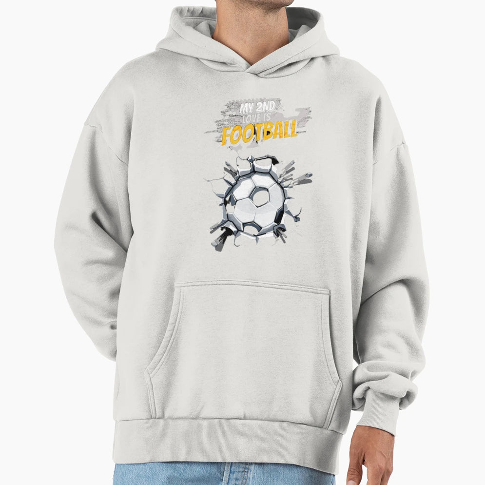 My Second Love Is Football Hoodie - Trendy Graphic Men Women - T-Shirt, Sweatshirt, Hoodie