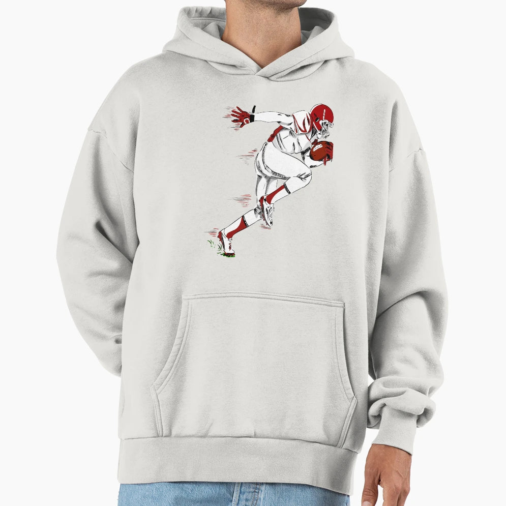 American Football Player Hoodie - Custom Art Print Men Women - T-Shirt, Sweatshirt, Hoodie