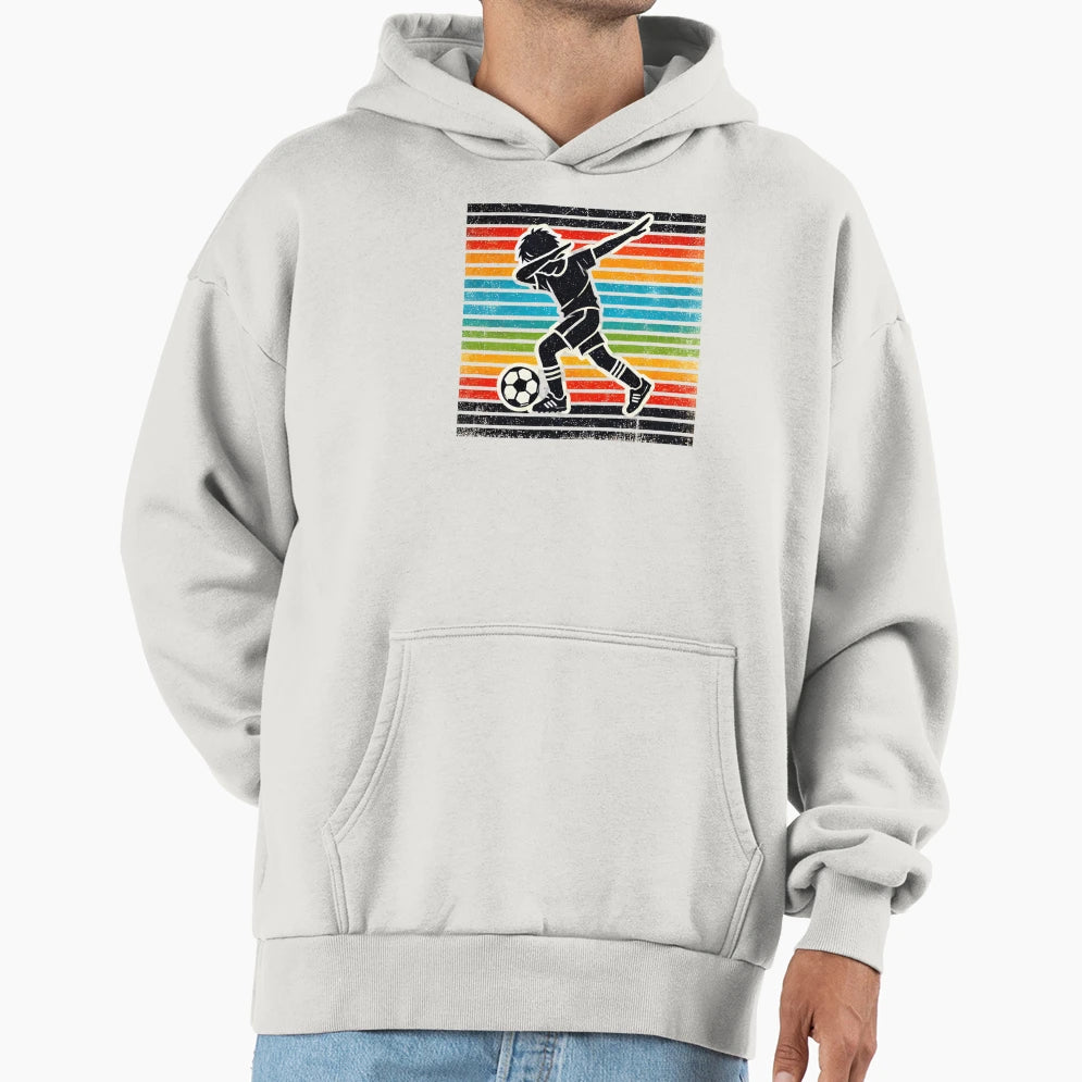 Soccer Dab Kicking It Old School Hoodie - Streetwear Style Men Women - T-Shirt, Sweatshirt, Hoodie