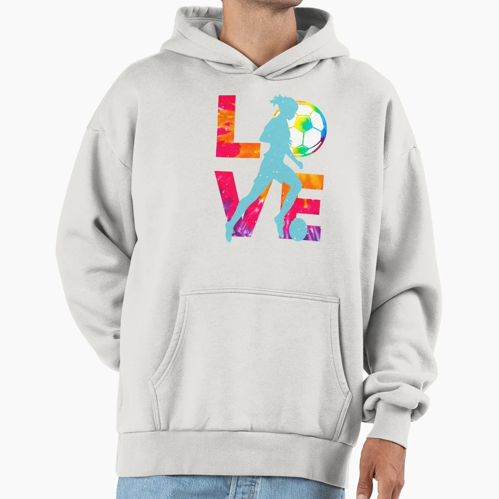Love Feminine Soccer Funny Psychedelic Hoodie - Minimalist Print Unisex - T-Shirt, Sweatshirt, Hoodie