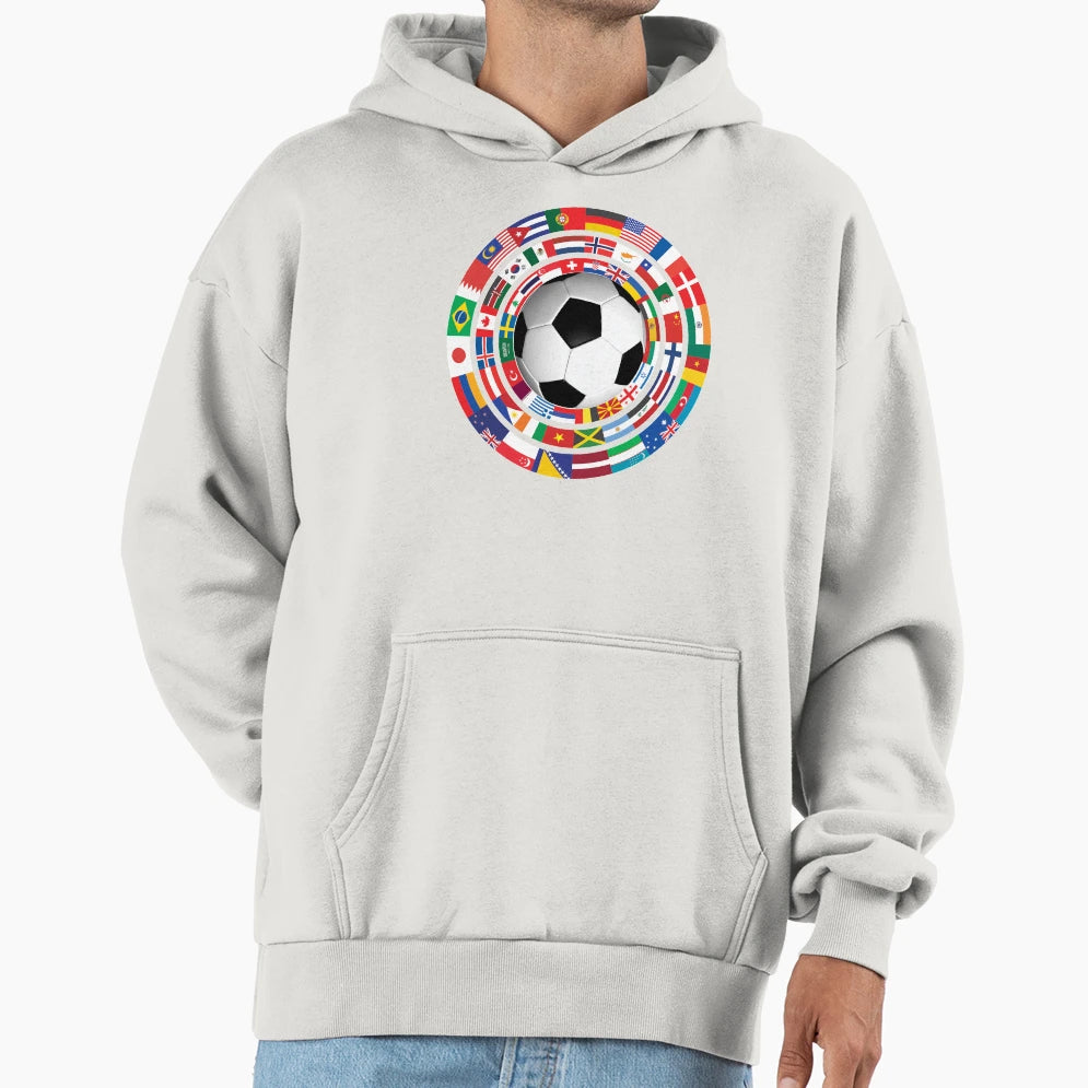 World Flag Football Soccer Cup Hoodie - Casual Everyday Wear for Adults - T-Shirt, Sweatshirt, Hoodie