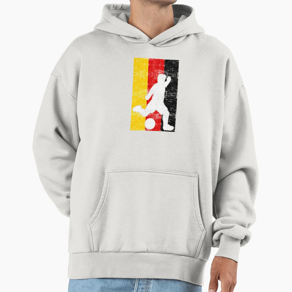 Germany Flag Soccer Player Hoodie - Streetwear Style for Adults - T-Shirt, Sweatshirt, Hoodie