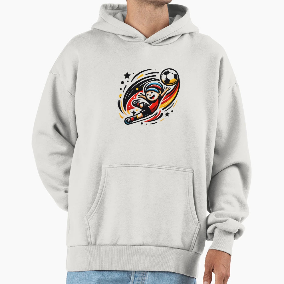 Dynamic Lively Football Player Hoodie - Fun Novelty Design Unisex - T-Shirt, Sweatshirt, Hoodie